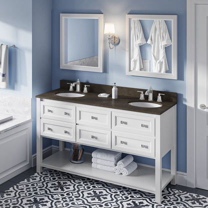 Jeffrey Alexander Adler 60" Double Bowl Freestanding Bathroom Vanity, alternate view