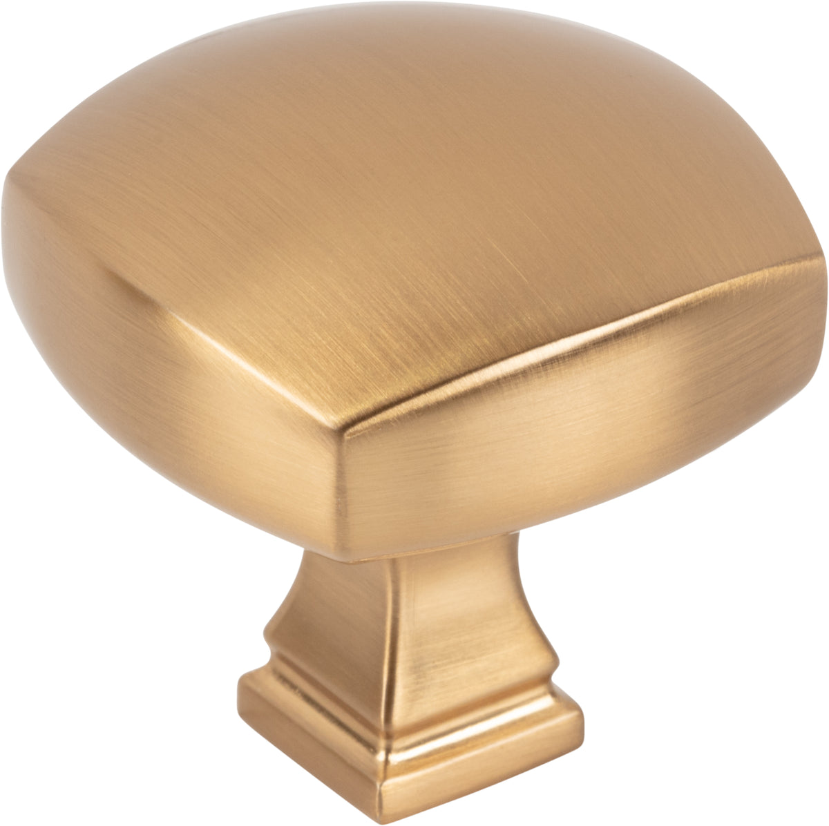 Jeffrey Alexander Audrey Handle in Satin Bronze, 1 3/8" Square Knob