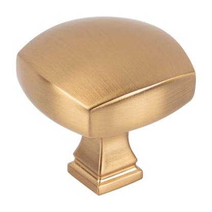 Jeffrey Alexander Audrey Handle in Satin Bronze, 1 3/8" Square Knob