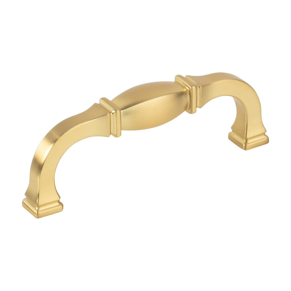 Jeffrey Alexander Audrey Handle in Brushed Gold, 3 3/4"