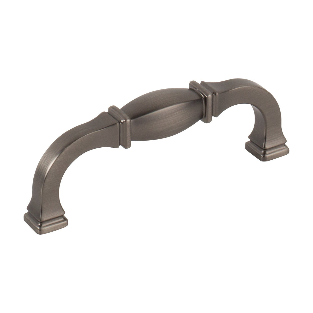 Jeffrey Alexander Audrey Handle in Brushed Pewter, 3 3/4"