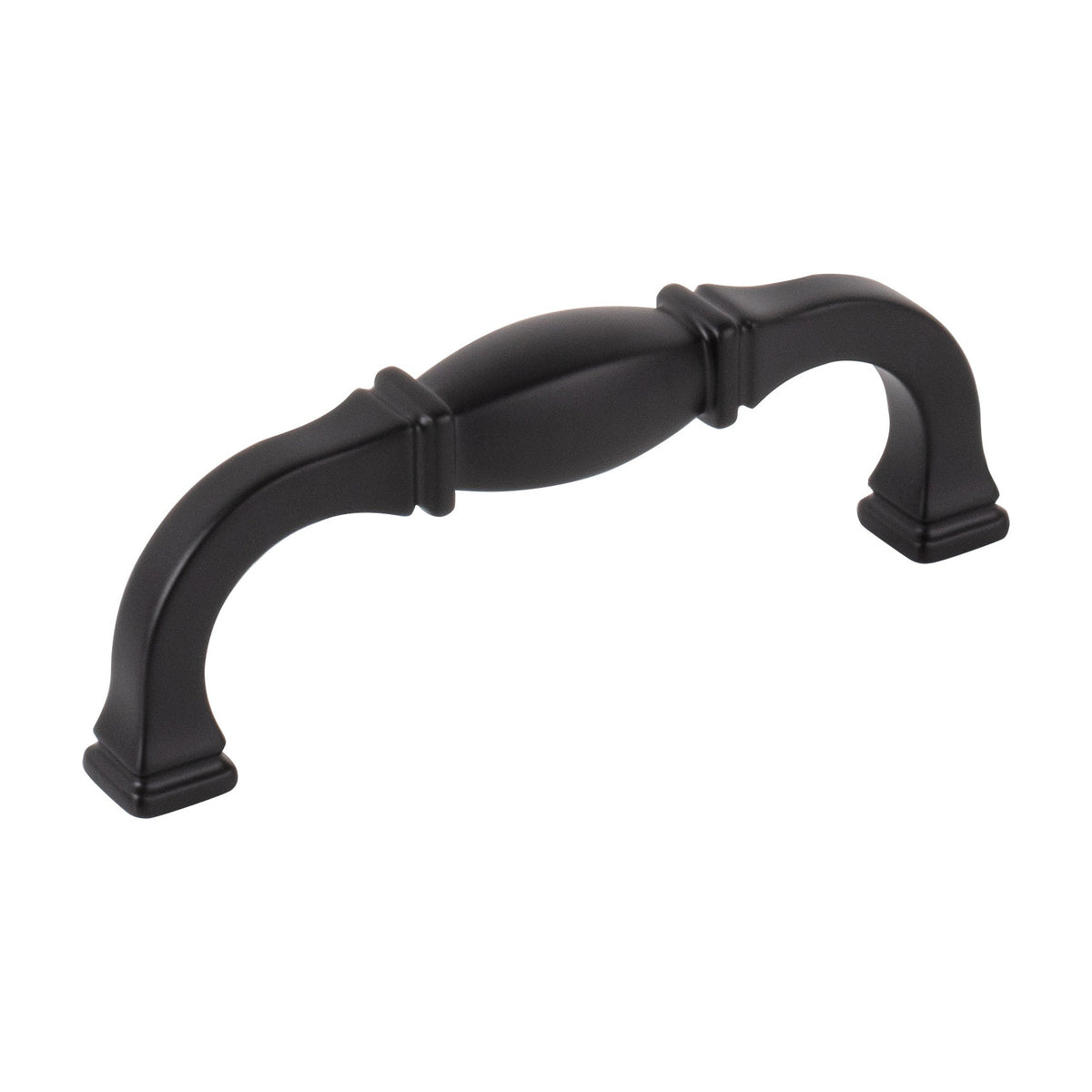 Jeffrey Alexander Audrey Handle in Matte Black, 3 3/4"