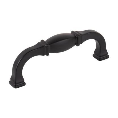Jeffrey Alexander Audrey Handle in Matte Black, 3 3/4"