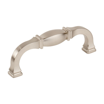 Jeffrey Alexander Audrey Handle in Satin Nickel, 3 3/4"