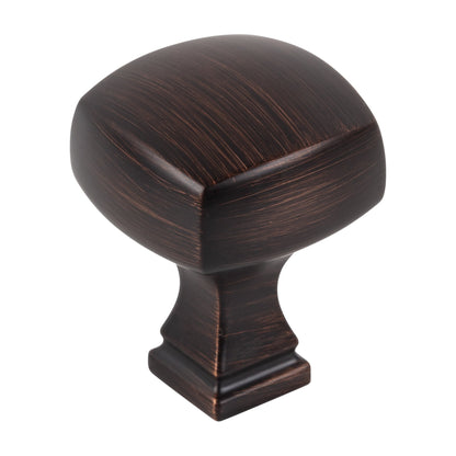 Jeffrey Alexander Audrey Handle in Brushed Oil Rubbed Bronze, 1 1/8" Square Knob