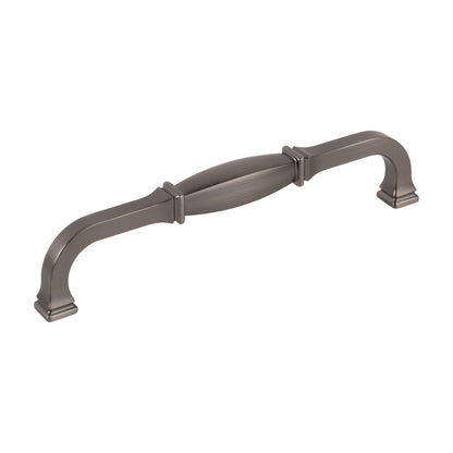 Jeffrey Alexander Audrey Handle in Brushed Pewter, 6 1/4"