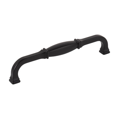 Jeffrey Alexander Audrey Handle in Matte Black, 6 1/4"
