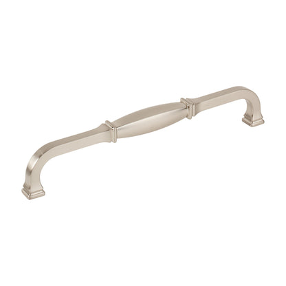 Jeffrey Alexander Audrey Handle in Satin Nickel, 7 1/2"