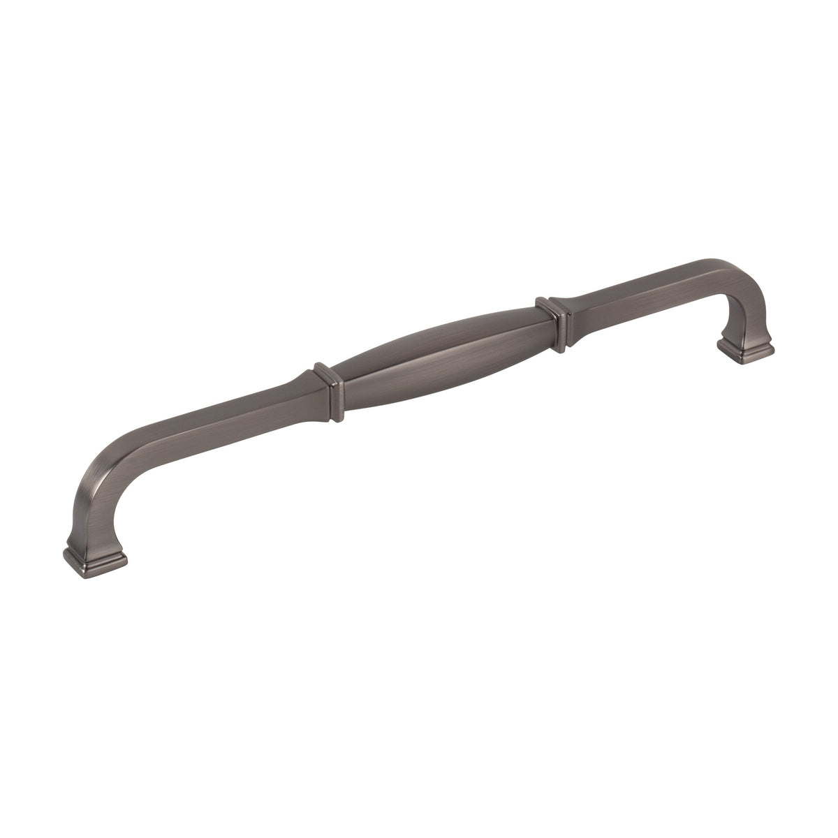 Jeffrey Alexander Audrey Handle in Brushed Pewter, 8 13/16"