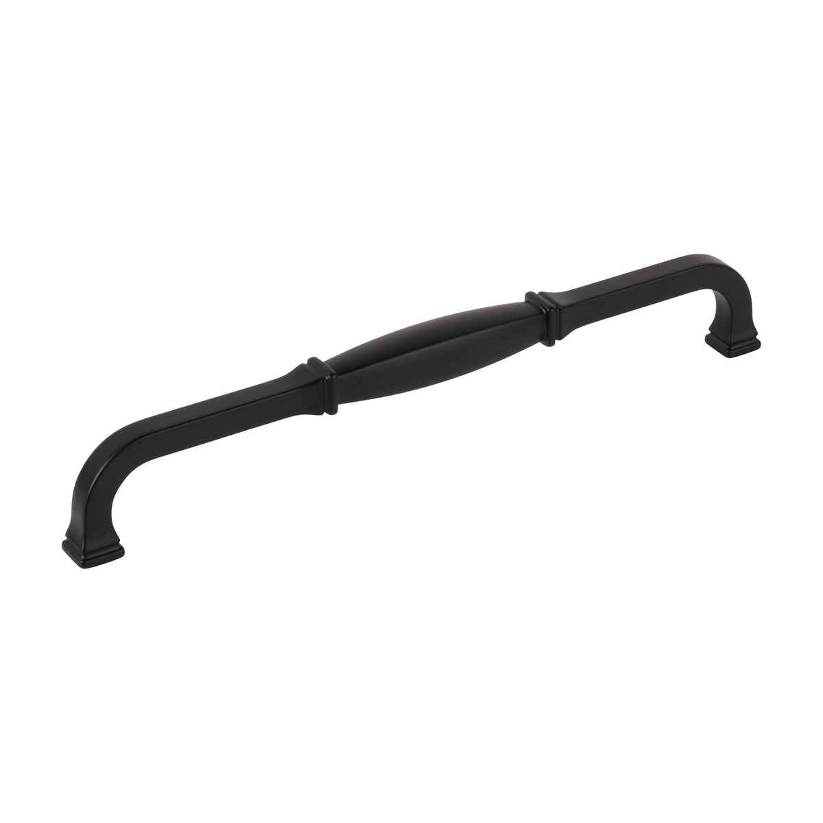 Jeffrey Alexander Audrey Handle in Matte Black, 8 13/16"