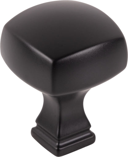 Jeffrey Alexander Audrey Handle in Matte Black, 1 1/8" Square Knob