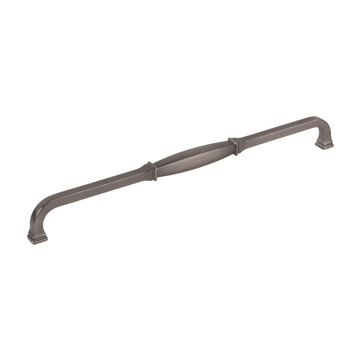 Jeffrey Alexander Audrey Handle in Brushed Pewter, 12"