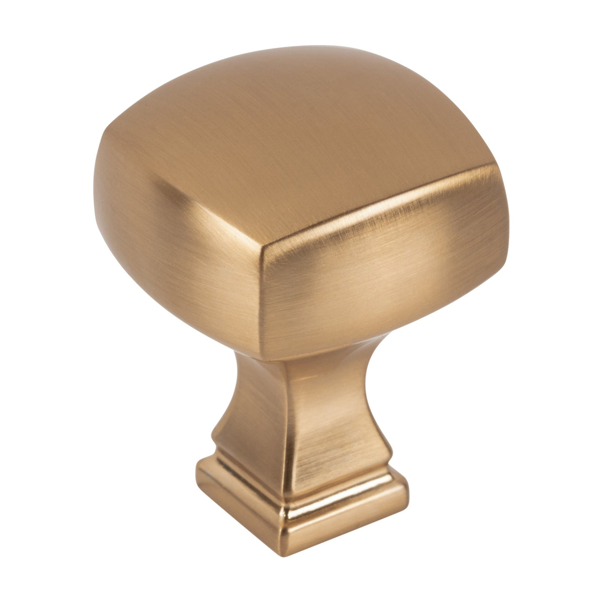 Jeffrey Alexander Audrey Handle in Satin Bronze, 1 1/8" Square Knob