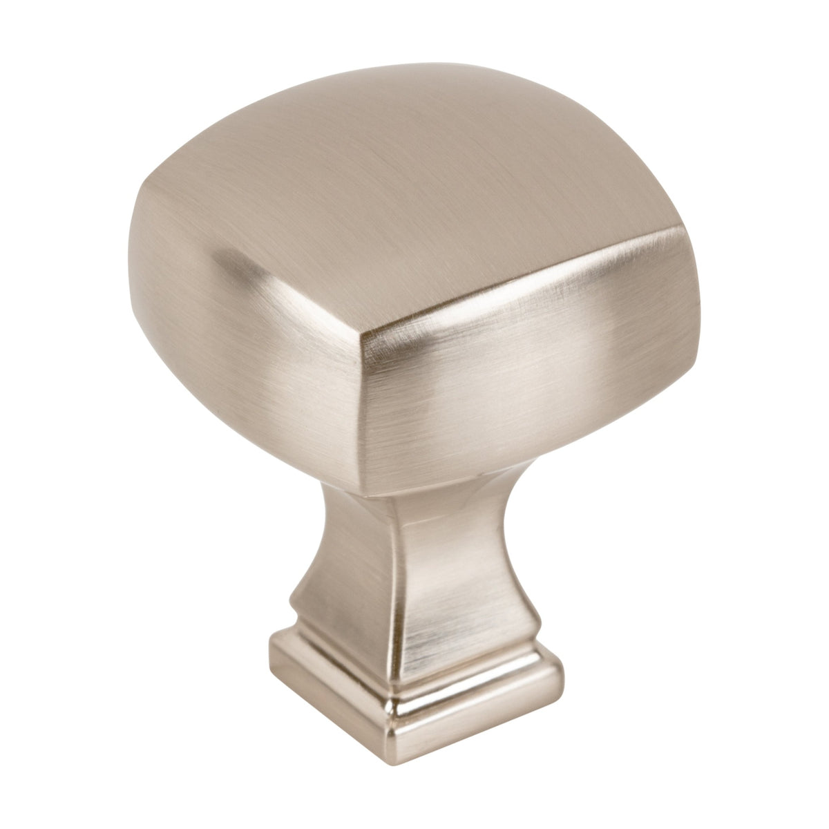 Jeffrey Alexander Audrey Handle in Satin Nickel, 1 1/8" Square Knob