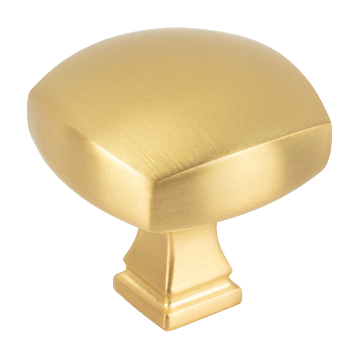 Jeffrey Alexander Audrey Handle in Brushed Gold, 1 3/8" Square Knob