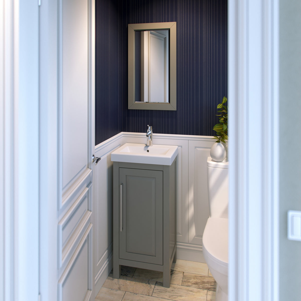 Jeffrey Alexander Cade 18" Single Bowl Freestanding Bathroom Vanity, alternate view