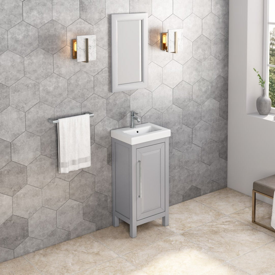 Jeffrey Alexander Cade 18" Single Bowl Freestanding Bathroom Vanity, alternate view