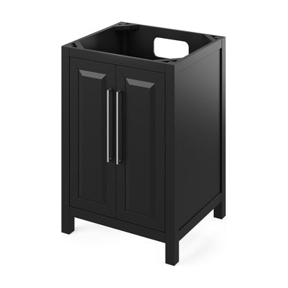 Jeffrey Alexander Cade 24" Single Bowl Freestanding Bathroom Vanity, Black