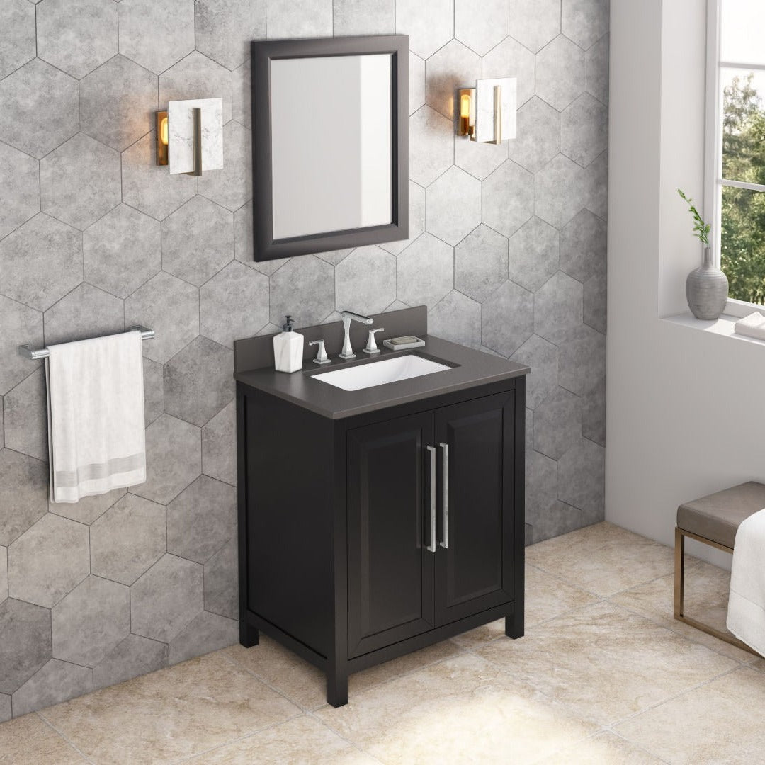 Jeffrey Alexander Cade 30" Single Bowl Freestanding Bathroom Vanity, alternate view