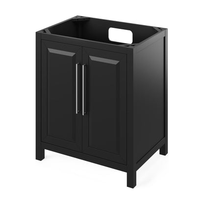Jeffrey Alexander Cade 30" Single Bowl Freestanding Bathroom Vanity, Black