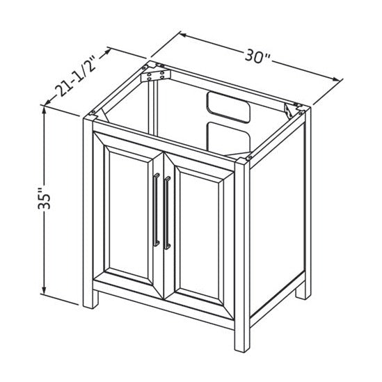 Jeffrey Alexander Cade 30" Single Bowl Freestanding Bathroom Vanity, alternate view