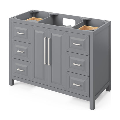 Jeffrey Alexander Cade 48" Single Bowl Freestanding Bathroom Vanity, Grey