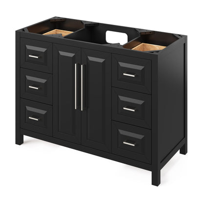 Jeffrey Alexander Cade 48" Single Bowl Freestanding Bathroom Vanity, Black