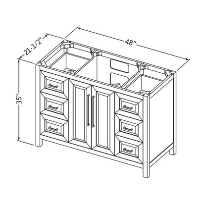 Jeffrey Alexander Cade 48" Single Bowl Freestanding Bathroom Vanity, alternate view