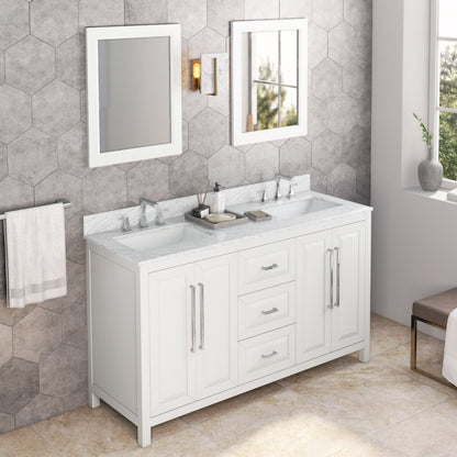 Jeffrey Alexander Cade 60" Double Bowl Freestanding Bathroom Vanity, alternate view