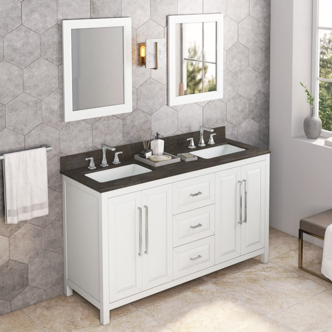 Jeffrey Alexander Cade 60" Double Bowl Freestanding Bathroom Vanity, alternate view