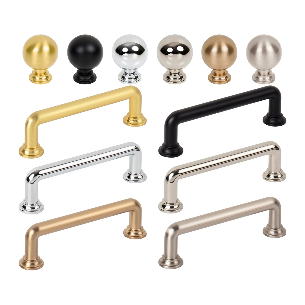 Jeffrey Alexander Davis Handle knob and pull in all 6 finishes