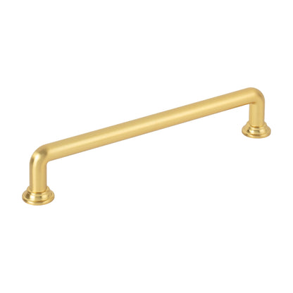 Jeffrey Alexander Davis Handle in Brushed Gold, 6 1/4"