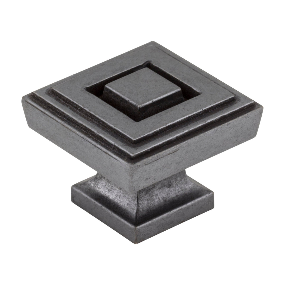 Jeffrey Alexander Delmar Handle in Gun Metal, 1 1/4" Square Knob