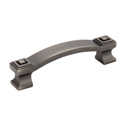 Jeffrey Alexander Delmar Handle in Brushed Pewter, 3 3/4"