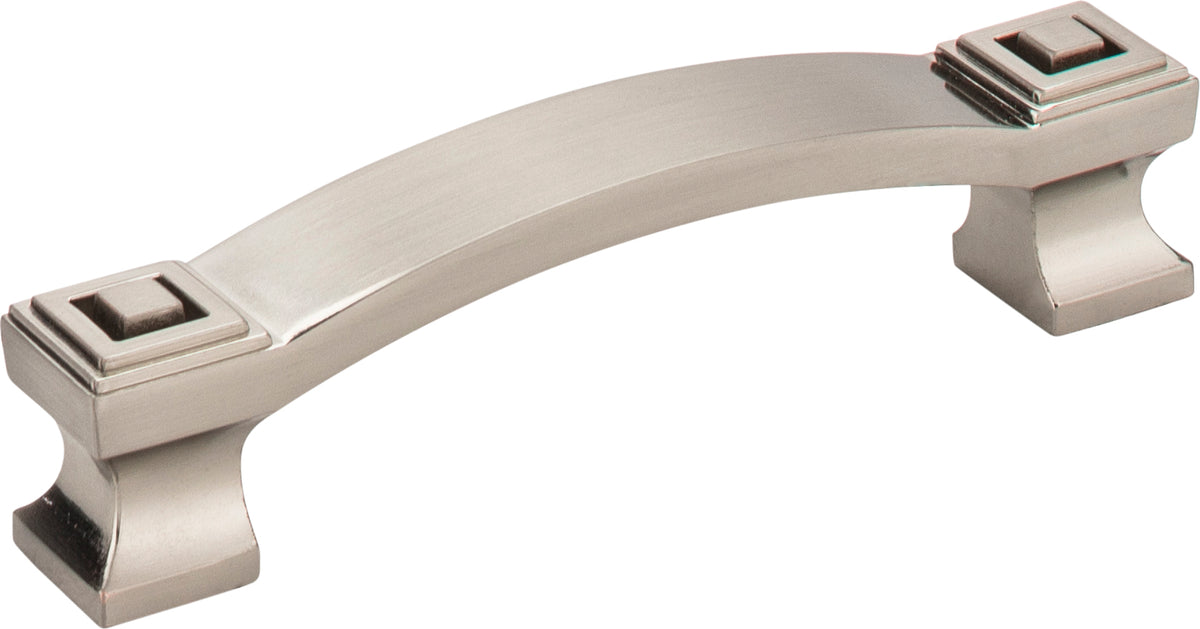 Jeffrey Alexander Delmar Handle in Satin Nickel, 3 3/4"