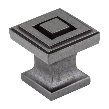 Jeffrey Alexander Delmar Handle in Gun Metal, 1" Square Knob