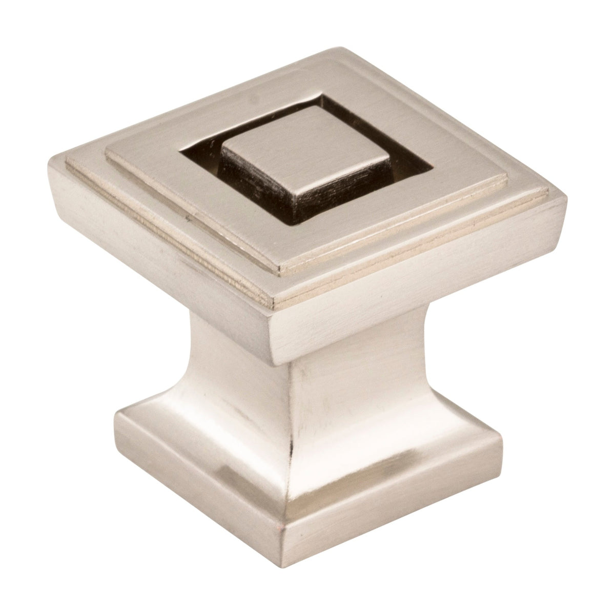 Jeffrey Alexander Delmar Handle in Satin Nickel, 1" Square Knob