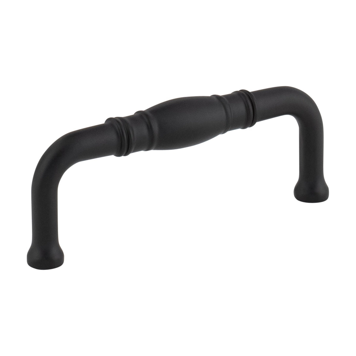 Jeffrey Alexander Durham Handle in Matte Black, 3"