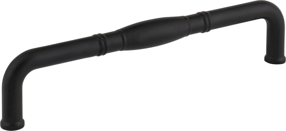 Jeffrey Alexander Durham Handle in Matte Black, 6 1/4"