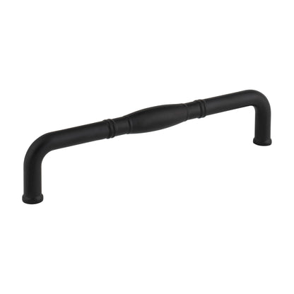 Jeffrey Alexander Durham Handle in Matte Black, 6 1/4"
