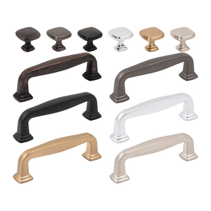 Jeffrey Alexander Fontana Handle knob and pull in all 6 finishes