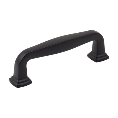 Jeffrey Alexander Fontana Handle in Matte Black, 3 3/4"