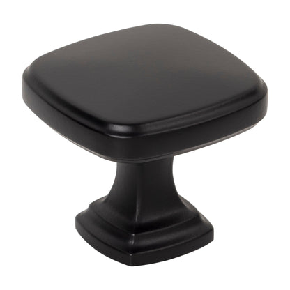 Jeffrey Alexander Fontana Handle in Matte Black, Knob