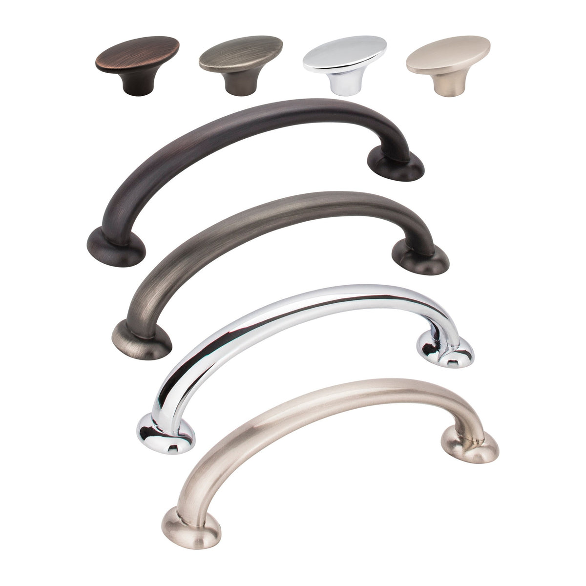 Jeffrey Alexander Hudson Handle knob and pull in all 4 finishes