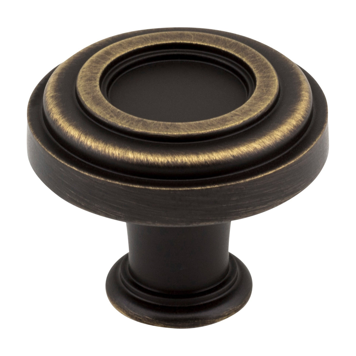 Jeffrey Alexander Lafayette Handle in Antique Brushed Satin Brass, 1 3/8" Ring Knob