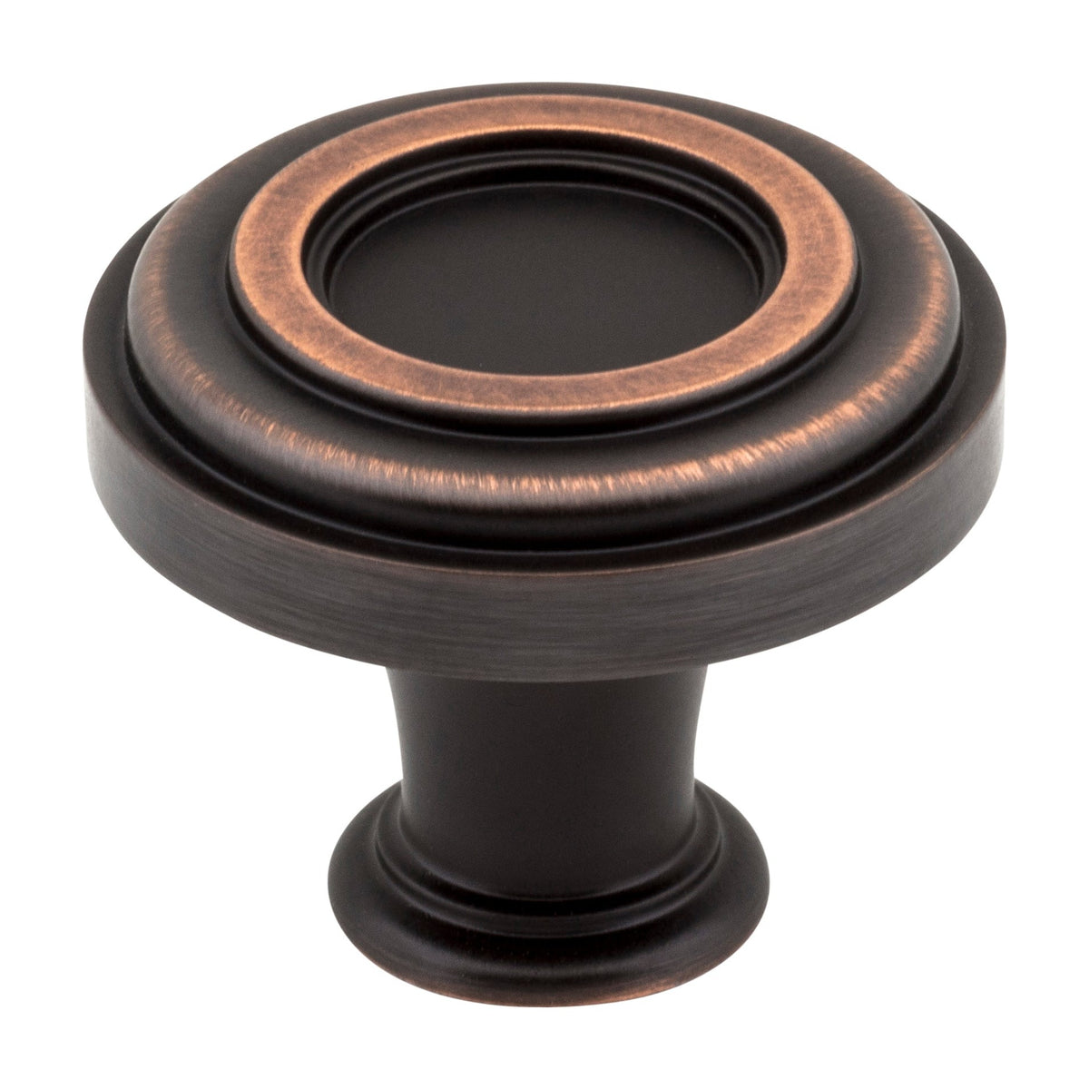 Jeffrey Alexander Lafayette Handle in Brushed Oil Rubbed Bronze, 1 3/8" Ring Knob