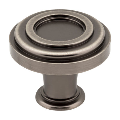 Jeffrey Alexander Lafayette Handle in Brushed Pewter, 1 3/8" Ring Knob