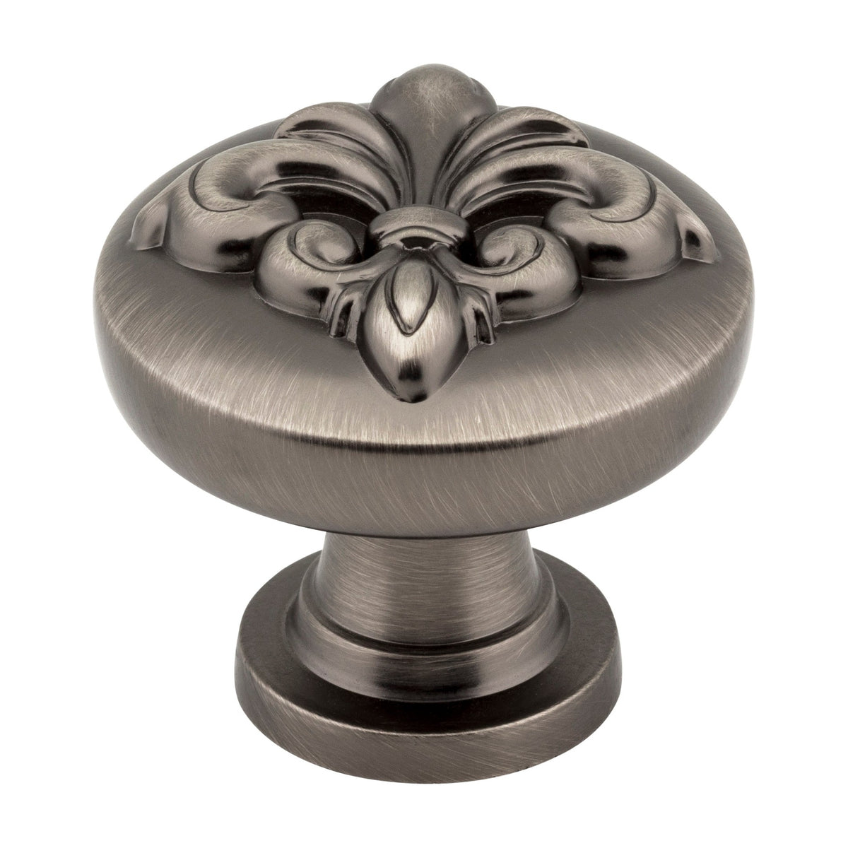 Jeffrey Alexander Lafayette Handle in Brushed Pewter, 1 3/8" Knob