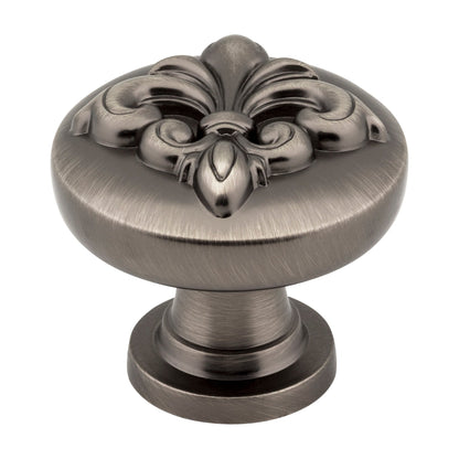 Jeffrey Alexander Lafayette Handle in Brushed Pewter, 1 3/8" Knob
