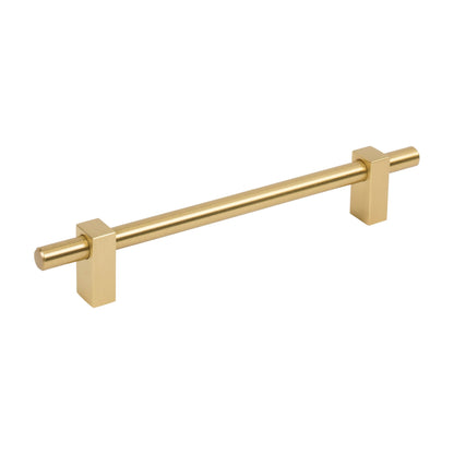 Jeffrey Alexander Larkin 1 Handle in Brushed Gold, 6 1/4"